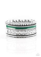 Load image into Gallery viewer, Paparazzi 💜 &quot;Rich Rogue&quot; -- Green/Silver Ring
