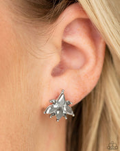 Load image into Gallery viewer, Paparazzi 💜 &quot;Stellar Sheen&quot; -- Rhinestone/Silver Earrings
