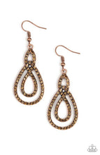 Load image into Gallery viewer, Paparazzi 💜 &quot;Sassy Sophistication&quot; -- Topaz/Copper Earrings
