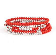 Charger l&#39;image dans la galerie, Paparazzi 💜 Stacked Showcase - Red Bracelet
