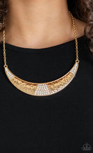 Load image into Gallery viewer, Paparazzi 💜 &quot;Stardust&quot; -- Gold/White Necklace
