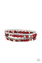 Lade das Bild in den Galerie-Viewer, Paparazzi 💜 &quot;Stacked Style Maker&quot; -- Red Bracelets
