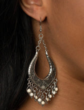 Load image into Gallery viewer, Paparazzi 💜 Sahara Fiesta - White  Earrings
