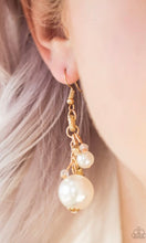 Load image into Gallery viewer, Paparazzi 💜 &quot;Timelessly Traditional&quot; -- Gold/White Earrings
