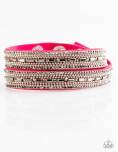 Lade das Bild in den Galerie-Viewer, Paparazzi 💜 &quot;Shimmer &amp; Sass&quot; -- Pink Urban Wrap Bracelet
