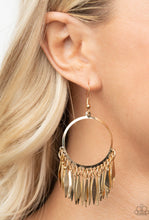 Load image into Gallery viewer, Paparazzi 💜 Radiant Chimes - Gold  Earrings
