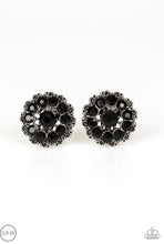 Load image into Gallery viewer, Paparazzi 💜 &quot;Business Bedazzled&quot; -- Black Clip-On Earrings
