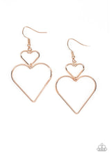 Cargar imagen en el visor de la galería, Paparazzi 💜 &quot;Heartbeat Harmony&quot;  -- Rose Gold Earrings
