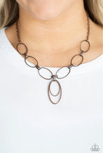 Charger l&#39;image dans la galerie, Paparazzi 💜 “All Oval Town” — Copper Necklace Set
