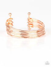 Charger l&#39;image dans la galerie, Paparazzi 💜 &quot;Timelessly Textured&quot; -- Rose Gold Bracelet
