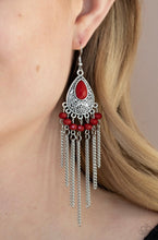 Load image into Gallery viewer, Paparazzi 💜 &quot;Floating on HEIR&quot; -- Red Earrings
