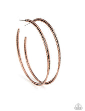 Cargar imagen en el visor de la galería, Paparazzi 💜 &quot;Curve Couture&quot; -- Copper Hoop Earrings
