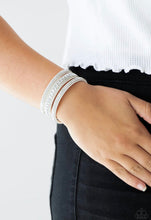 Cargar imagen en el visor de la galería, Paparazzi 💜 &quot;Rollin&#39; in Rhinestones&quot; -- White Wrap Bracelet
