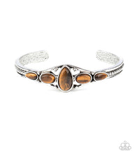 Lade das Bild in den Galerie-Viewer, Paparazzi 💜 &quot;Dream Beam&quot; -- Brown/Silver Cuff Bracelet
