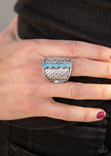 Cargar imagen en el visor de la galería, Paparazzi 💜 &quot;A Line in the Sandstone&quot; -- Turquoise Ring
