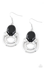 Load image into Gallery viewer, Paparazzi 💜 &quot;Real Queen&quot; -- Black/Silver Earrings
