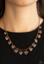 Cargar imagen en el visor de la galería, Paparazzi 💜 &quot;Lovely Lockets&quot; -- Copper/Topaz Necklace
