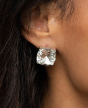 Load image into Gallery viewer, Paparazzi 💜 Royalty High - White Post Earrings
