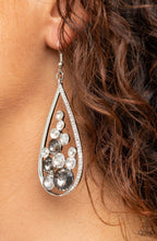 Load image into Gallery viewer, Paparazzi 💜 &quot;Tempest Twinkle&quot; -- Silver Rhinestone Earrings
