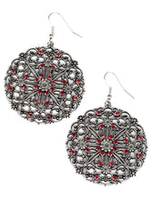 Cargar imagen en el visor de la galería, Paparazzi 💜 Oh MANDALA! - Red  Earrings
