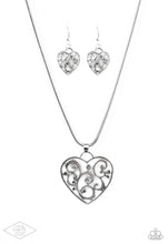 Lade das Bild in den Galerie-Viewer, Paparazzi 💜 &quot;FILIGREE Your Heart With Love&quot; -- Silver Necklace
