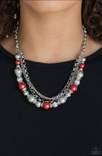 Load image into Gallery viewer, Paparazzi 💜 &quot;Fifth Avenue Romance&quot; -- Red/Silver Necklace
