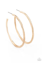 Load image into Gallery viewer, Paparazzi 💜 &quot;Spitfire&quot; -- Gold Hoop Earrings
