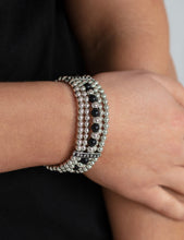 Load image into Gallery viewer, Paparazzi 💜 Gloss Over The Details - Black  Bracelet
