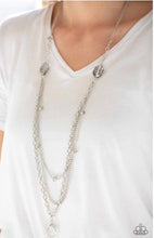 Load image into Gallery viewer, Paparazzi💜 “Dare To Dazzle” -- Silver Lanyard Necklace
