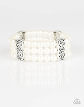 Charger l&#39;image dans la galerie, Paparazzi 💜 &quot;Ritzy Ritz&quot; -- White Pearl Bracelet
