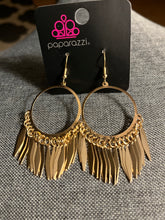 Load image into Gallery viewer, Paparazzi 💜 Radiant Chimes - Gold  Earrings
