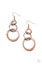 Load image into Gallery viewer, Paparazzi 💜 &quot;Harmoniously Handcrafted&quot; -- Copper/Silver Earrings
