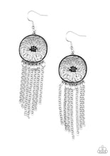 Load image into Gallery viewer, Paparazzi 💜 &quot;Blissfully Botanical&quot; -- Silver/Black Earrings
