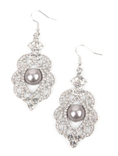 Load image into Gallery viewer, Paparazzi 💜 Rhinestone Renaissance - Silver  Earrings
