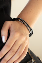 Charger l&#39;image dans la galerie, Paparazzi 💜 &quot;Plait Tectonics&quot; -- Gunmetal Cuff Bracelet
