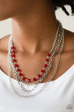 Lade das Bild in den Galerie-Viewer, Paparazzi 💜 &quot;Extravagant Elegance&quot; -- Red Necklace
