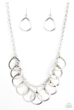 Charger l&#39;image dans la galerie, Paparazzi 💜 &quot;Drop by Drop&quot; -- Silver/Green Necklace
