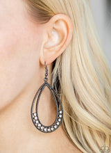 Load image into Gallery viewer, Paparazzi 💜 &quot;Glitz Fit&quot; -- White/Gunmetal Earrings
