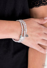 Load image into Gallery viewer, Paparazzi 💜”Really Romantic” -- Silver Bracelet
