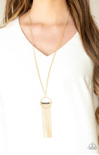 Cargar imagen en el visor de la galería, Paparazzi 💜 &quot;Terra Tassel&quot; -- Gold/Black Necklace
