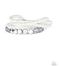 Charger l&#39;image dans la galerie, Paparazzi 💜 &quot;Refined Renegade&quot; -- White Pearl Bracelet
