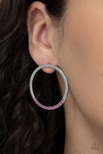 Load image into Gallery viewer, Paparazzi 💜 “Spot On Opulence” -- Pink/Silver Earrings
