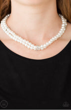 Cargar imagen en el visor de la galería, Paparazzi 💜 &quot;Put on Your Party Dress&quot; -- White Pearl Necklace
