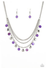 Cargar imagen en el visor de la galería, Paparazzi 💜 &quot;Beach Flavor&quot; -- Purple/Silver Necklace
