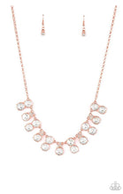 Load image into Gallery viewer, Paparazzi 💜 &quot;Top-Dollar Twinkle&quot; -- White/Copper Necklace
