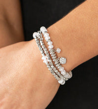 Cargar imagen en el visor de la galería, Paparazzi 💜 Glacial Glimmer - White Bracelet
