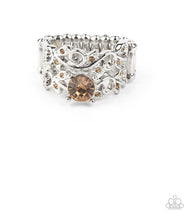 Charger l&#39;image dans la galerie, Paparazzi 💜 &quot;Ebb and GLOW&quot; -- Brown Rhinestone Ring
