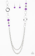 Cargar imagen en el visor de la galería, Paparazzi 💜 &quot;Modern Motley&quot; -- Purple/Silver Necklace
