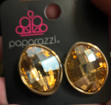 Load image into Gallery viewer, Paparazzi 💜 Movie Star Sparkle - Gold Post Earrings
