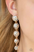 Load image into Gallery viewer, Paparazzi 💜 &quot;Drippin&#39; in Starlight&quot; -- White/Gold Earrings
